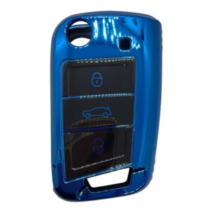 2810-BM | Volkswagen MQB Nano Silicone Case 3 Button Black-Blue