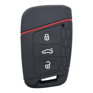 2812-PK-1 | Volkswagen Smart Honeycomb Cover Key 3 Button Red