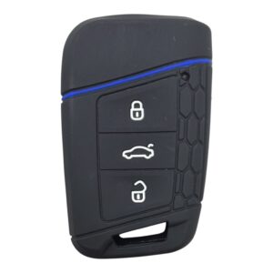 2812-PM-1 | Volkswagen Smart Honeycomb Cover Key 3 Button Blue