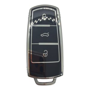 2814-BS | Volkswagen Passat Smart Nano Silicone Case 3 Button Black White