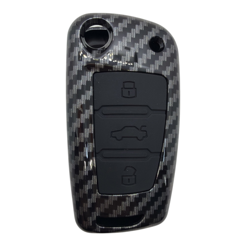 2911KARBON | Audi Flip 3 Button Carbon Fiber Cover Key 2911KARBON | Audi Flip 3 Button Carbon Fiber Cover Key