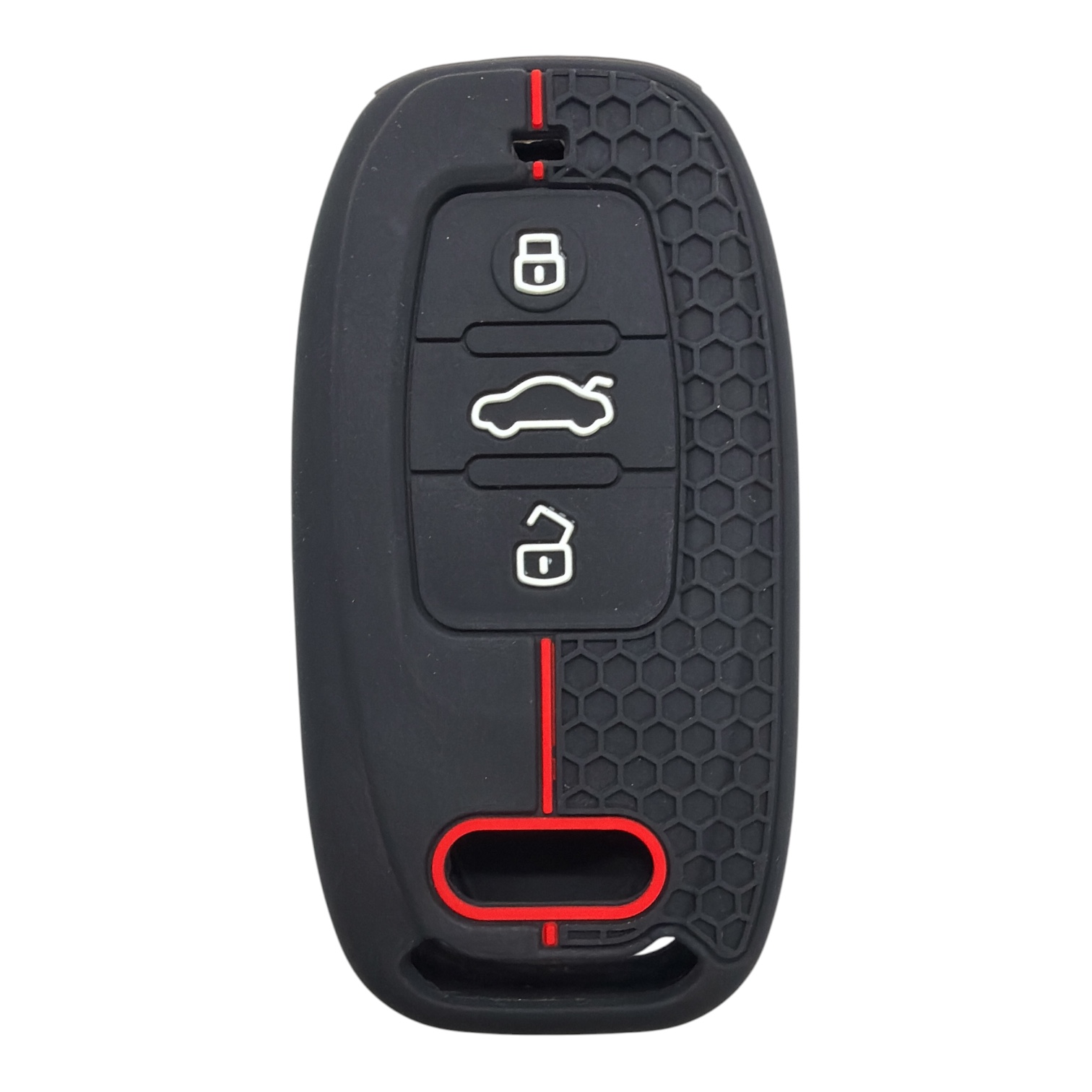 2912-PK | Audi Smart Honeycomb Cover Key 3 Button Red 2912-PK | Audi Smart Honeycomb Cover Key 3 Button Red