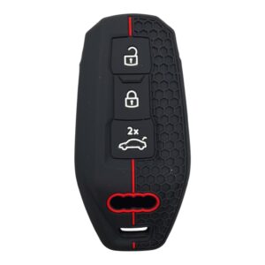 2934-PK | Audi Honeycomb Cover Key 3 Button Red