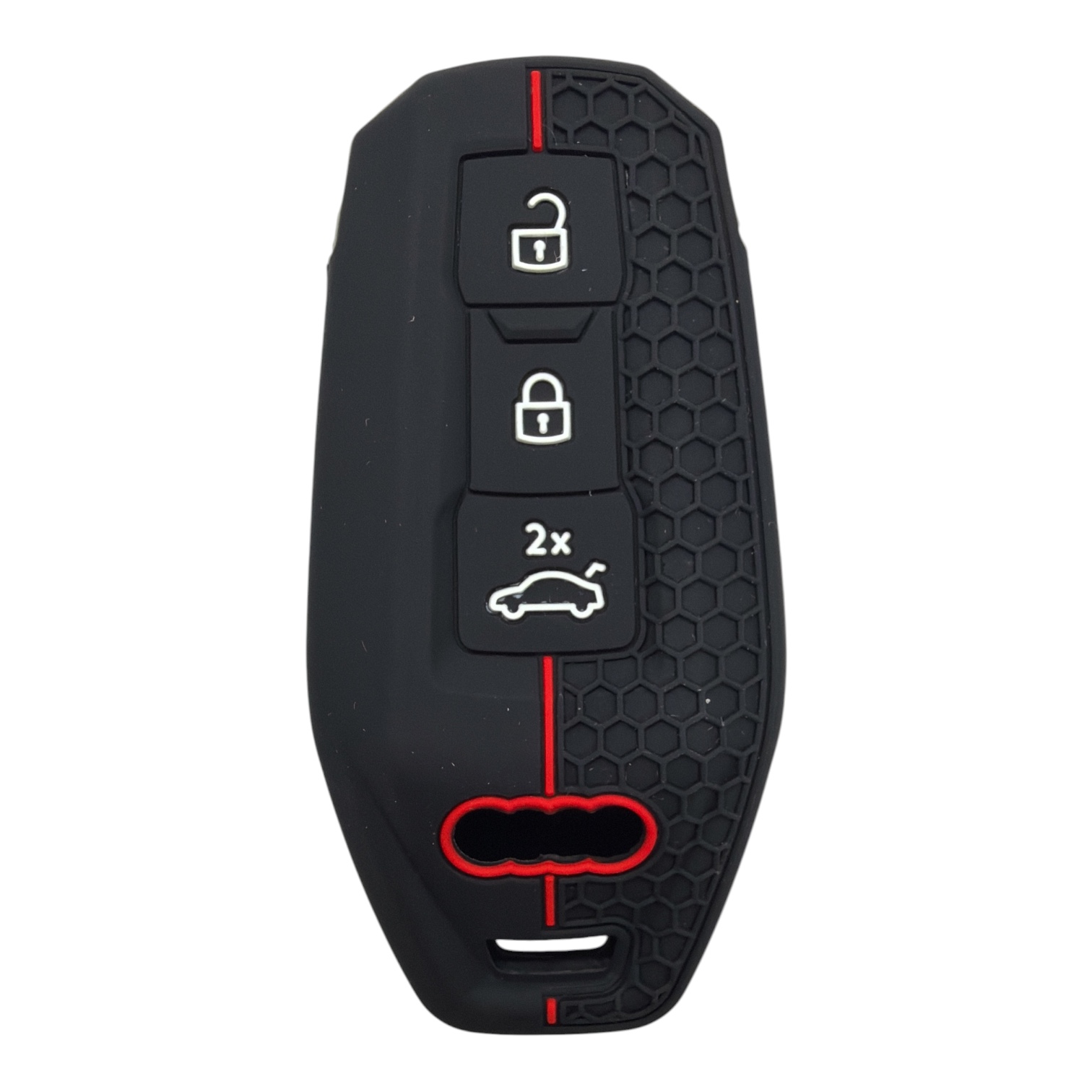2934-PK | Audi Honeycomb Cover Key 3 Button Red 2934-PK | Audi Honeycomb Cover Key 3 Button Red