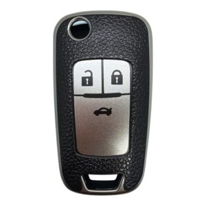 3211-DBS | Opel Flip Nano Silicone Case 3 Button Black-White