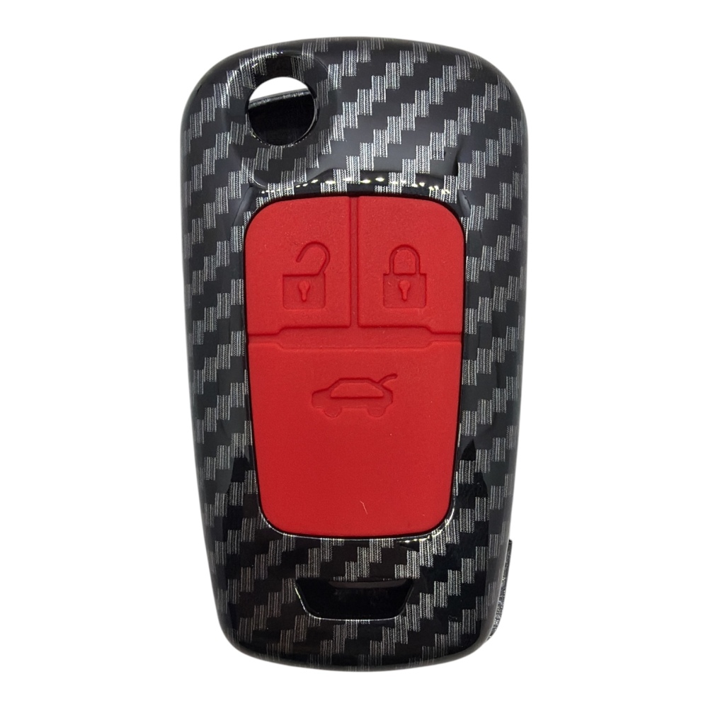 3211KARBON RED | Opel Flip 3 Button Carbon Fiber Cover Key Red 3211KARBON RED | Opel Flip 3 Button Carbon Fiber Cover Key Red
