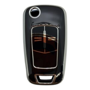 3215-BS | Opel Flip Nano Silicone Case 2 Button Black-Silver