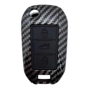 3410KARBON | Peugeot - Citroen Flip 3 Button Carbon Fiber Cover Key