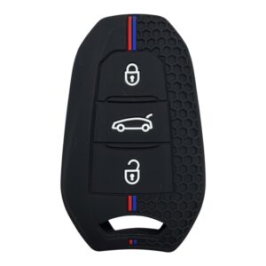 3412-PD | Peugeot Smart Honeycomb Cover Key 3 Button Colorfull