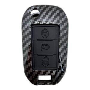 3417KARBON | Peugeot - Citroen Flip 3 Button Carbon Fiber Cover Key FAR