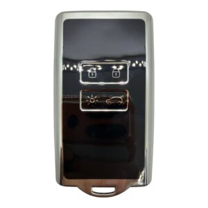 3510-BG | Renault Card Key Nano Silicone Case 4 Button Black-Silver