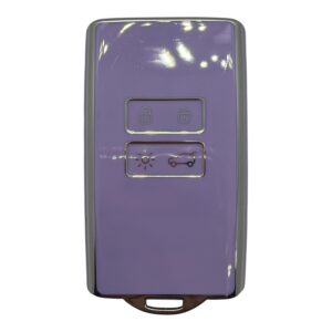 3510-MOS | Renault Card Key Nano Silicone Case 4 Button Purple - Silver