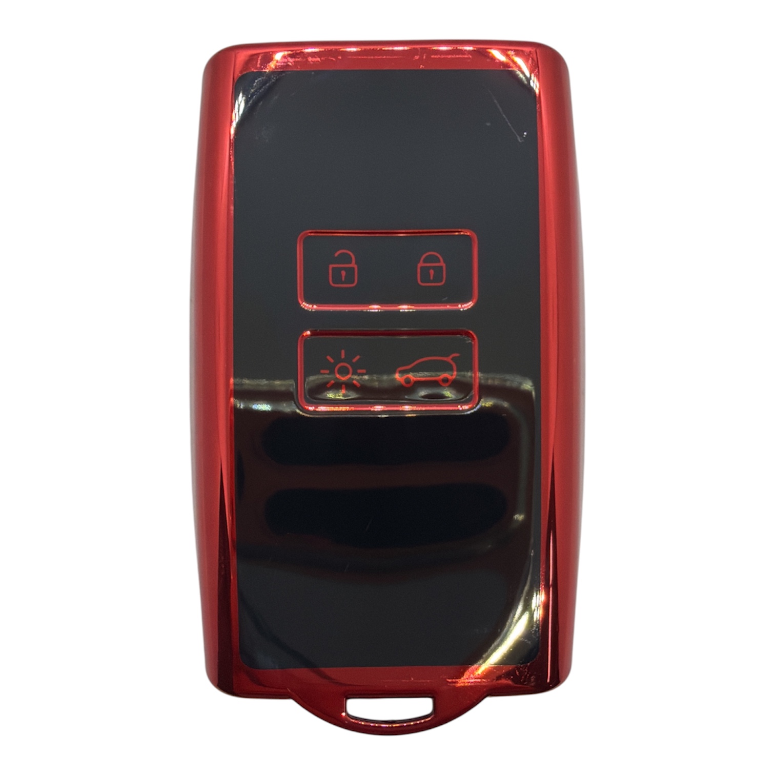 3510-BK | Renault Card Key Nano Silicone Case 4 Button Black - Red 3510-BK | Renault Card Key Nano Silicone Case 4 Button Black - Red