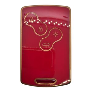 3527-K | Renault Card Key Silikon Kılıfı 4 Button Red