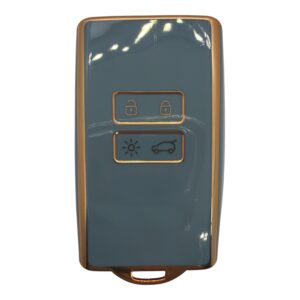 3558-G | Renault Card Key Nano Silicone Case 4 Button Gray