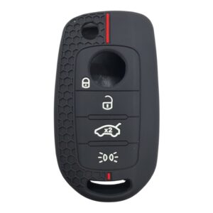 3811-PK | Fiat Egea Honeycomb Cover Key 4 Button Red