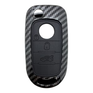3811KARBON | Fiat Egea Flip 3 Button Carbon Fiber Cover Key