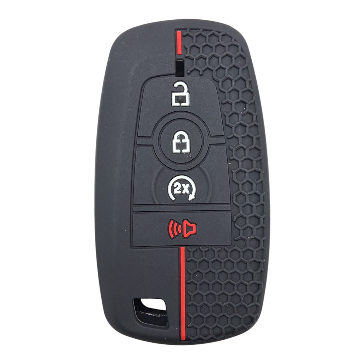 4113-PK | Ford Smart Honeycomb Cover Key 2 Button Red 4113-PK | Ford Smart Honeycomb Cover Key 2 Button Red