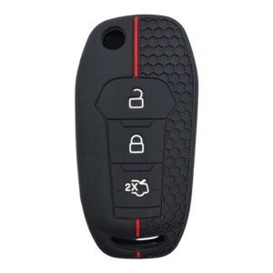 4114-PK | Ford Smart Honeycomb Cover Key 3 Button Red
