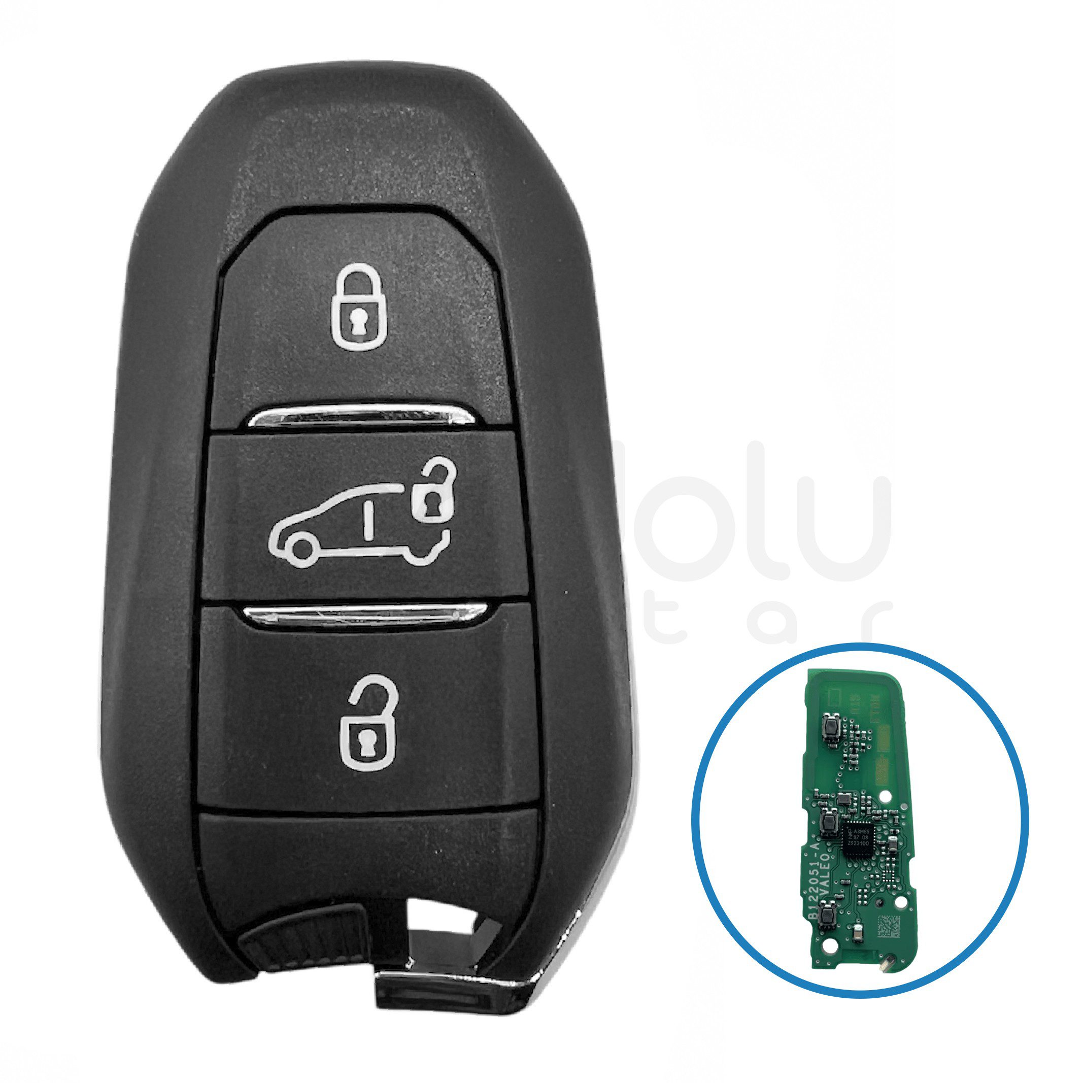 3876 | Fiat New Model Trunk Key Shell 3 Button 3876 | Fiat New Model Trunk Key Shell 3 Button